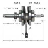Коленвал 162FMJ-B (CG150D-B)