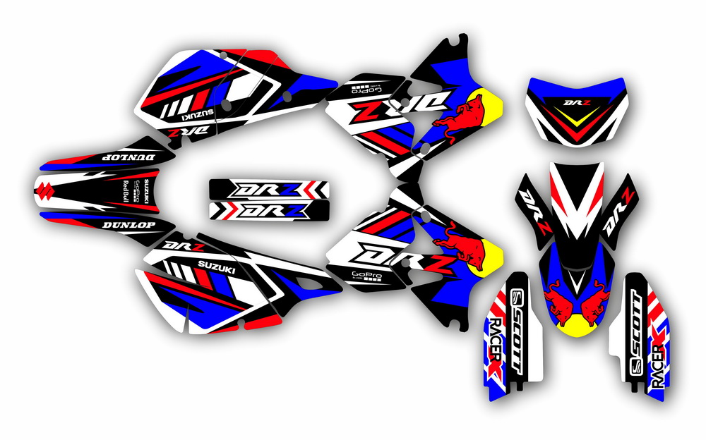 Графика для мотоцикла Suzuki DRZ-400 Red Bull