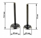 Клапаны впуск+выпуск YX1P60FMK 160см3 (YX-160) (d=23/28)