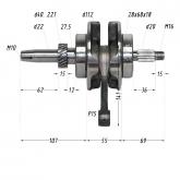 Коленвал 163FML (CG200-A)