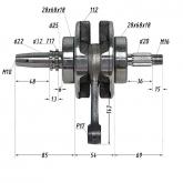 Коленвал 169FMM (CB250, p-17 мм)