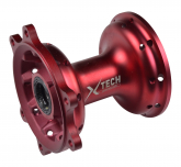 Ступица передняя CNC (R21" d=15mm) красная X-TECH