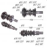 КПП в сборе 165FMM (CB250D-G) 169FMM (CB250) 163FML (CG200-A) 167FMM (CG250-B)