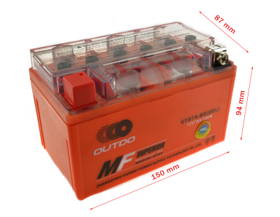 АКБ OUTDO GEL 12В 7А-ч (UTX7A-BS) 150*87*94 (2024 г.)