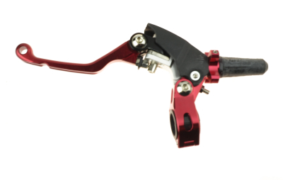 Рычаг сцепления в сборе с кронштейном регулируемый, складной 360град #1 (красный)