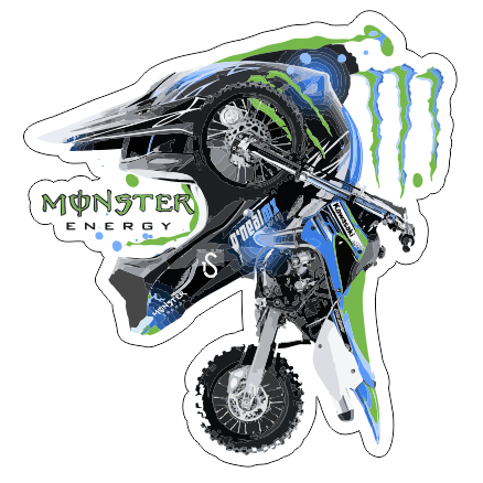 Наклейка Monster Moto