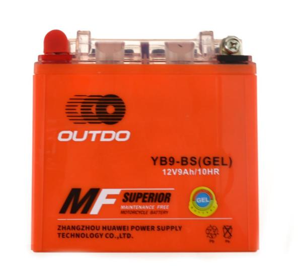 АКБ OUTDO GEL 12В 9А-ч (YB9-BS) 137*76*134 (2024 г.)