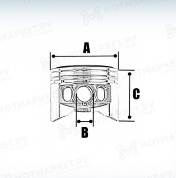 Поршень в сборе 169FMM (CB250) d=69 p=17