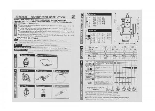Карбюратор NIBBI PE28 SP