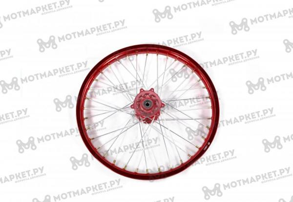 Обод 21" передний алюминий+CNC ступица (1,60-R21 d=15mm) красный X-TECH