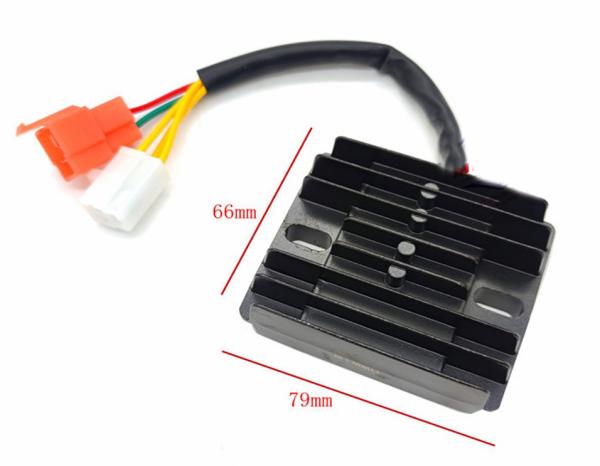 Реле регулятор CG/CB 150-250 фишки (2 папа + 3 мама)