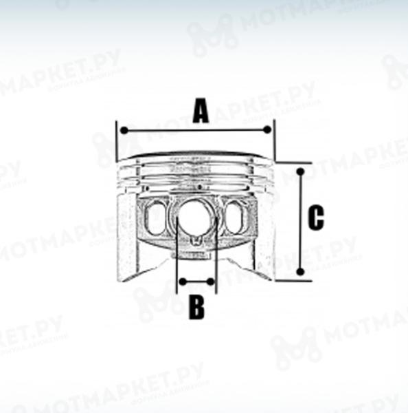 Поршень в сборе d57.4 157QMJ 150см3
