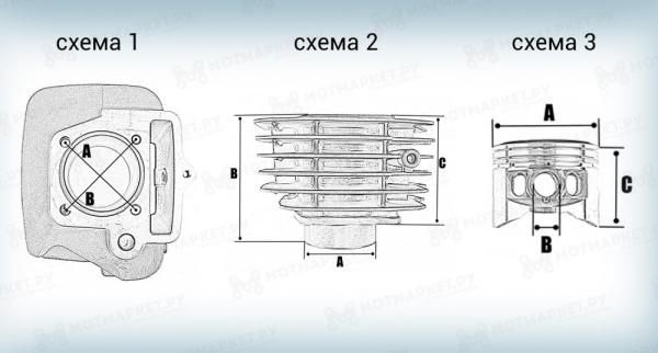 ЦПГ в сборе (56*57, p=13мм) (поршневая) YX140 140см3 ЦПГ в сборе (56*57, p=13мм) (поршневая) YX140 140см3