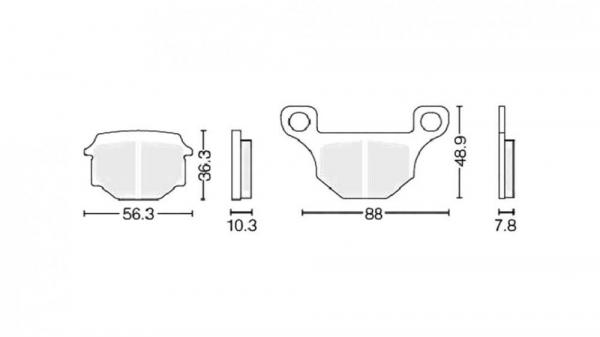 Колодки тормозные дисковые  #18 (semi-metallic) полуметаллические
