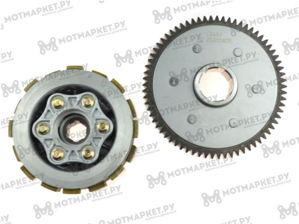 Барабан сцепления в сборе CB250 165FMM,166FMM,169FMM 172FMM-3A (7 дисков, 70 зубов, original ZS)
