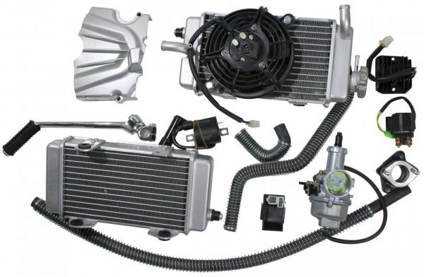 Двигатель 250см3 170MM-2 CB250-4 valves (4 клапана/водянка) полный комплект+радиаторы