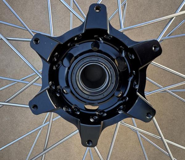 Обод (диск) UNISON 21" передний алюминий 7116, тип KTM, ступица CNC (1.6-R21, черный, 36 спиц)