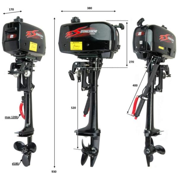 Лодочный мотор Zongshen T2