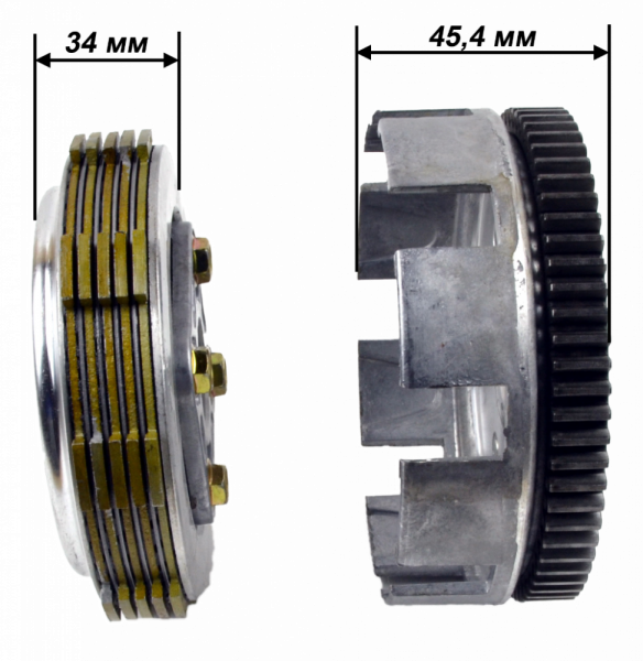 Барабан сцепления YX140- 160 см3 (5 дисков)