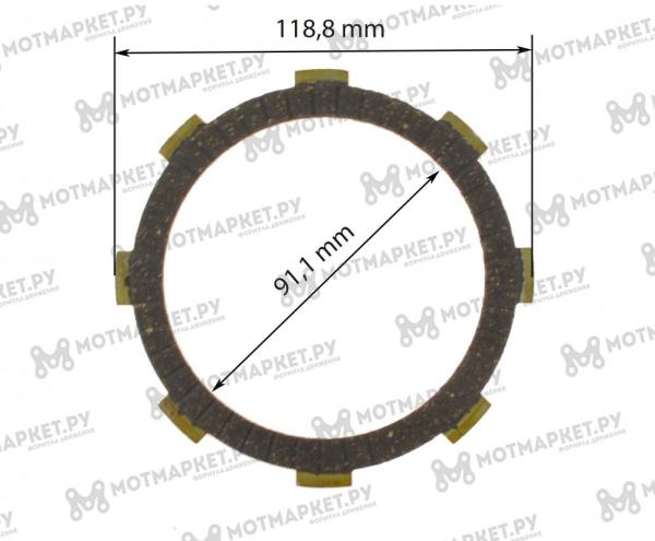 Диски сцепления (компл=6шт) ZS1P62YML-2 (W190)