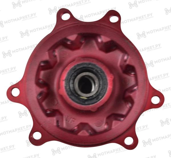 Ступица передняя CNC (R21" d=15mm) красная X-TECH