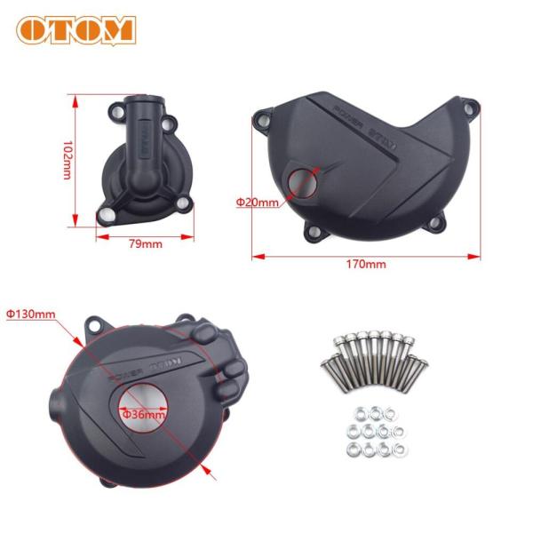 Крышки двигателя ZS 177MM NC250/300 OTOM (генератора, сцепления, помпы)