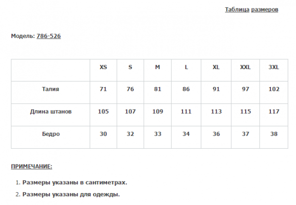 Штаны Hizer 526