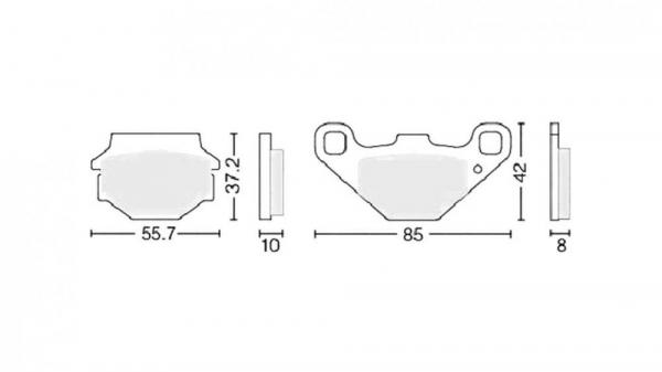 Колодки тормозные дисковые #10 ATV250Sb (зад.)