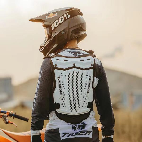 Мотозащита (черепаха) TIGER TR-H6 (белый)