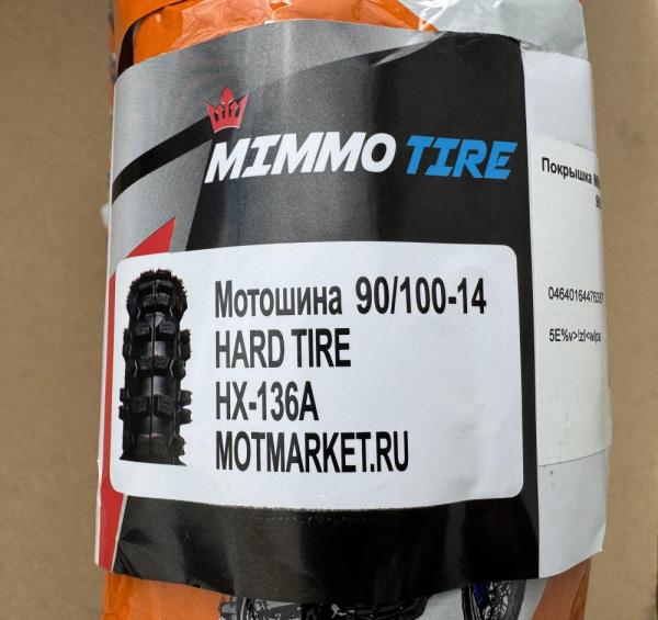 Покрышка MIMMO TIRE HX-136A  90/100-14 (HARD TIRE, 45 % натуральной резины) 