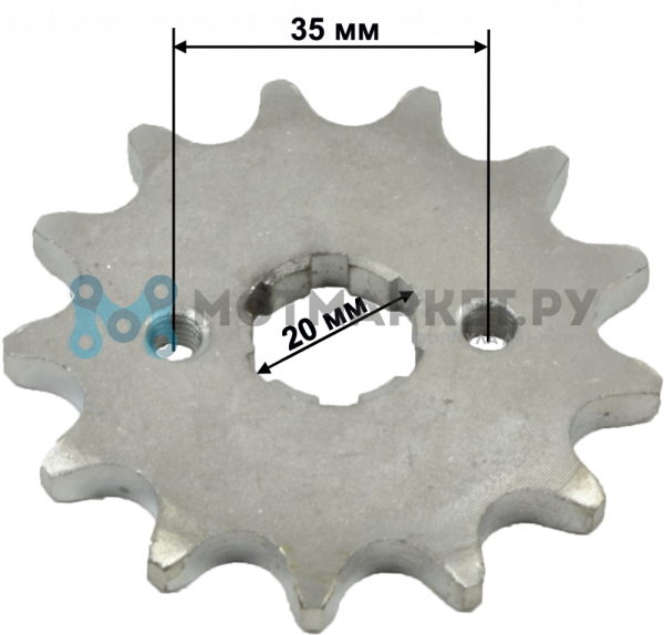Звезда ведущая 520-12 (CG/CB,вал 20 мм)