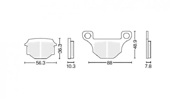 Колодки тормозные дисковые #18 TTR250Rb, GR (зад.)