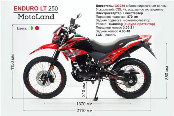 Мотоцикл Motoland ENDURO LT250 Мотоцикл Motoland ENDURO LT250